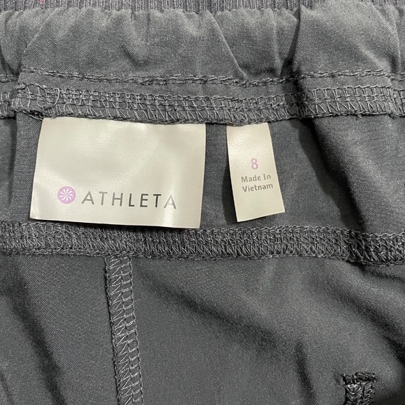 Athleta 8 Gray Draw String Waist and‎ Leg Some Stretch Pockets - Picture 2 of 9
